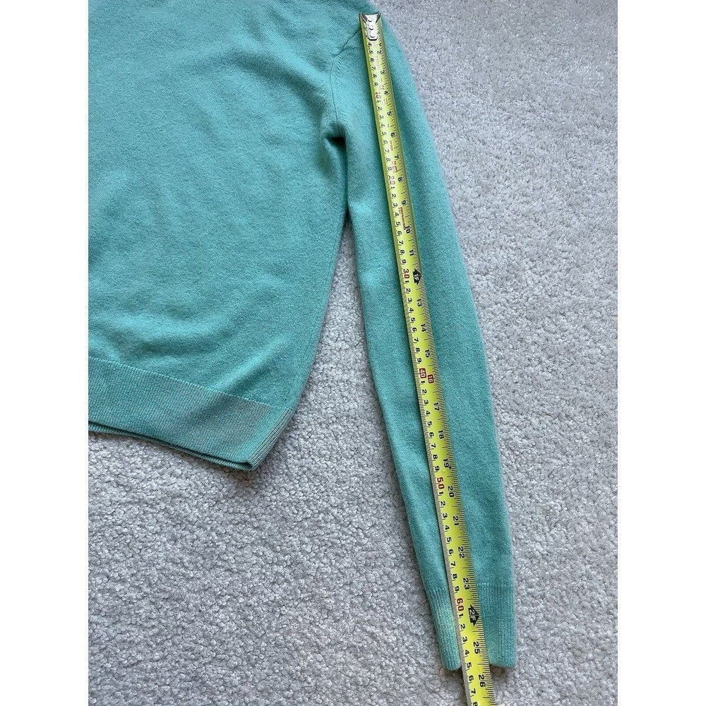 Uniqlo 100% Cashmere Crew Neck Pullover Sweater Size XS Light Green - Picture 4 of 5